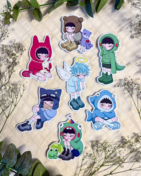 Animal Babies Stickers (Set of 7)