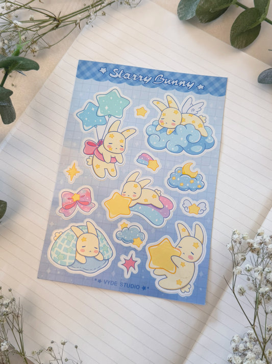 Starry Bunny Sticker Sheet