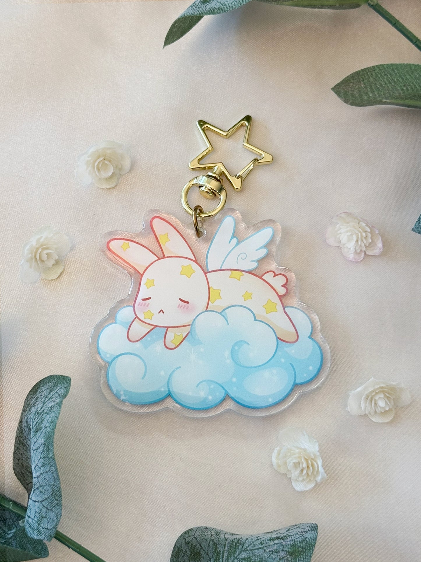 Angelic Bunny Keychain